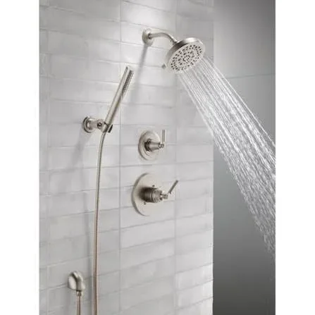 Modern bathroom fixtures and showerhead installation